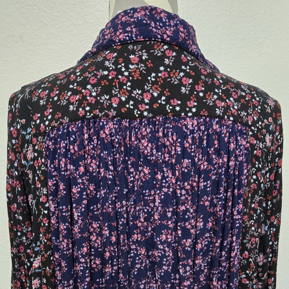 Free People Tunic Mini Dress Lost In You Printed Floral in Dark Combo Sz Medium - Picture 11 of 16